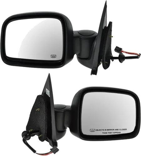 Vista 159 de TRQ Conjunto de 2 piezas de espejo lateral para conductor y pasajero, ajuste eléctrico, sin calefacción, sin memoria, color negro, compatible
