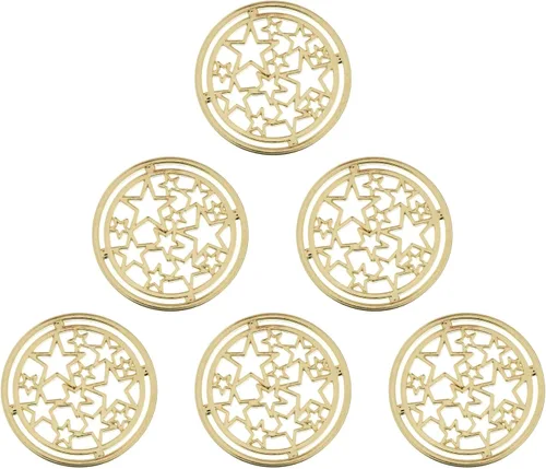 Vista 23 de John Bead Beadwork Findings - Colgante dorado (3 unidades)