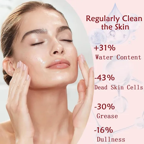 Vista 3 de Gel exfoliante purificante – 1.76 oz de enzimas purificantes suaves para el cuidado de la piel facial, hidratación de plantas, suave comodidad
