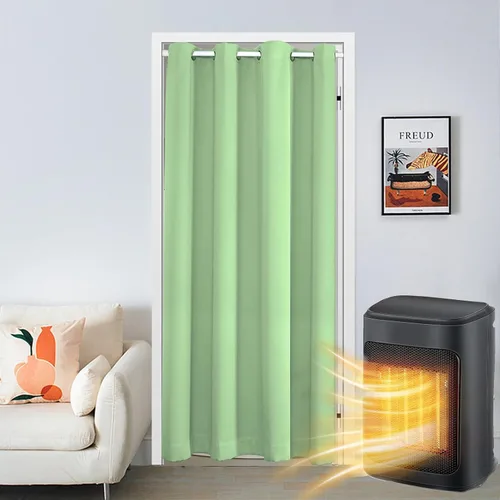 Vista 10 de SK Studio Cortinas opacas para armario, cortinas opacas con aislamiento térmico y ojales, cortinas de puerta para divisor de habitación, pasillo