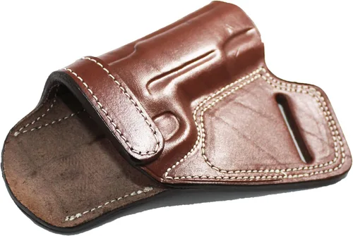 Vista 3 de YT HOBBY Funda de Pistola de Cuero Artesanal Premium SOB (Small of Back)