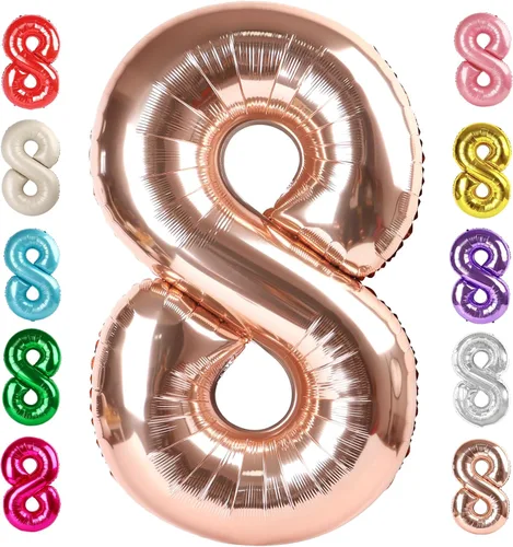 Vista 132 de Globos del números 0 de 40 pulgadas para formar los números 10, 20, 30, 40, 50, 60, 70, 80, 90, 100, para decoración de cumpleaños, bodas, eventos