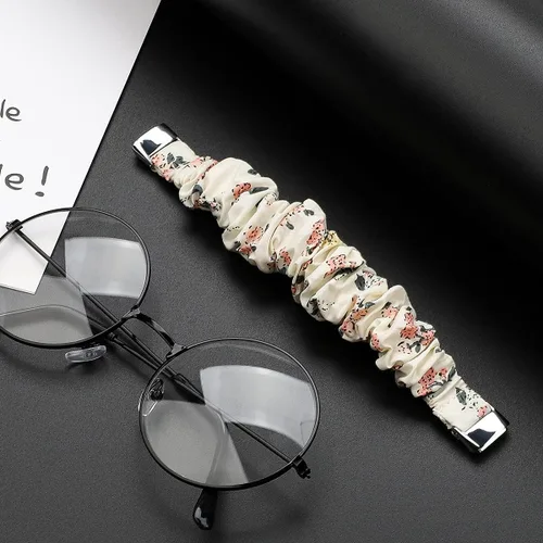 Vista 4 de Correas elásticas compatibles con Fitbit Luxe Bands, pulsera elástica de tela suave de repuesto para Fitbit Luxe Fitness Tracker, pequeña/grande