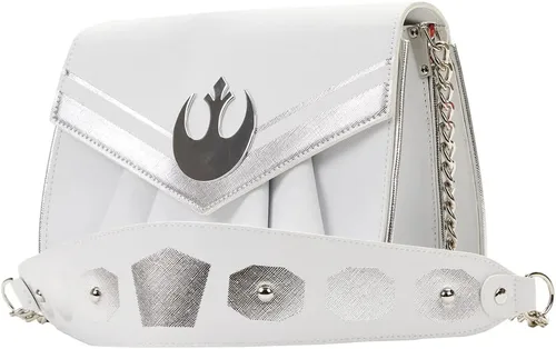 Vista 5 de Loungefly Star Wars Sac à dos Princess Leia Correa de cadena blanca Cosplay