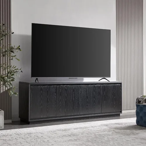 Vista 6 de Henn&Hart Soporte de TV de 68 pulgadas para televisores de hasta 75 Negro (Natural Black)