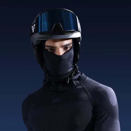 Vista 3 de Pasamontañas de esquí, máscara térmica de invierno para hombres y mujeres, cálido y resistente al viento, equipo de clima frío para esquí, ciclismo
