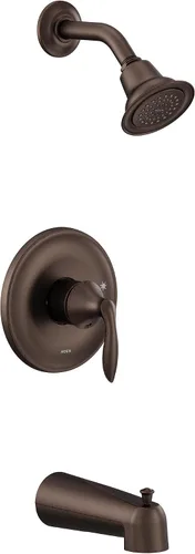 Vista 4 de Moen UT2133EPBN Eva Collection M-CORE 2-Series - Kit de molduras para bañera y ducha con 1 mango, requiere válvula, níquel cepillado