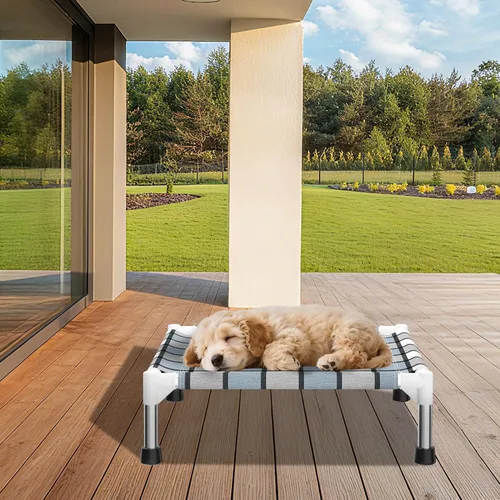 Vista 6 de Caghash Cama elevada para perros al aire libre, cama elevada para perros al aire libre, cama elevada para mascotas, cuna para el gusto