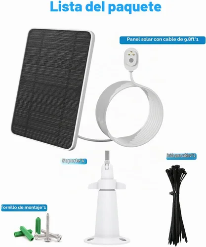 Vista 8 de Cargador de Panel Solar Compatible con Cámara Arlo Pro 5S/Pro 4/Pro 3/Pro 3 Floodlight/Ultra/Ultra 2, Paneles Solares de 6V 4.5W Carga IP65