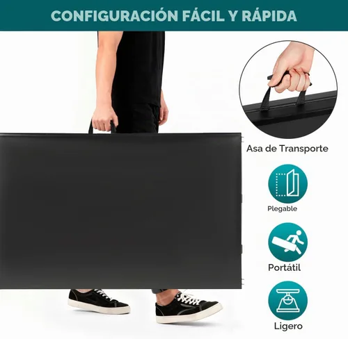 Vista 7 de FDW Mesa de comedor para exteriores de 8 pies, mesa plegable de plástico rectangular portátil con asa de transporte integrada para uso en fiestas