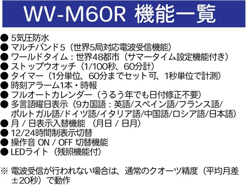 Vista 4 de Casio Reloj Wave Septer Importación de Japón Reloj de radio Super Illuminator tipo WV-M60R-9AJF negro