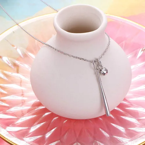 Vista 3 de DAOCHONG Collar con colgante de plata de ley S925 para hombres y mujeres