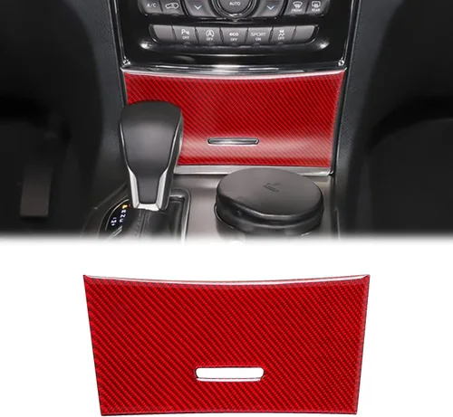 Vista 8 de SUNJIKA Compatible con caja de almacenamiento de consola central interior de fibra de carbono, cubierta de panel, accesorios para Jeep Grand
