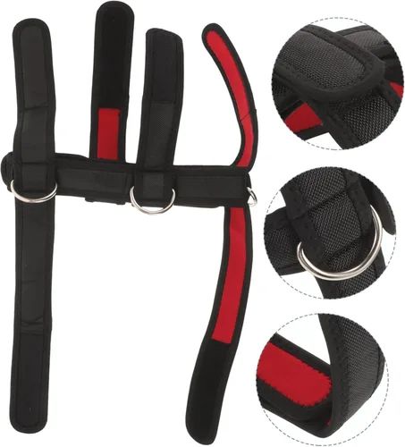 Vista 8 de Arnés ajustable para la cabeza, correa de entrenamiento de cuello para entrenamiento de fuerza del cuello y mejora de la postura, herramienta