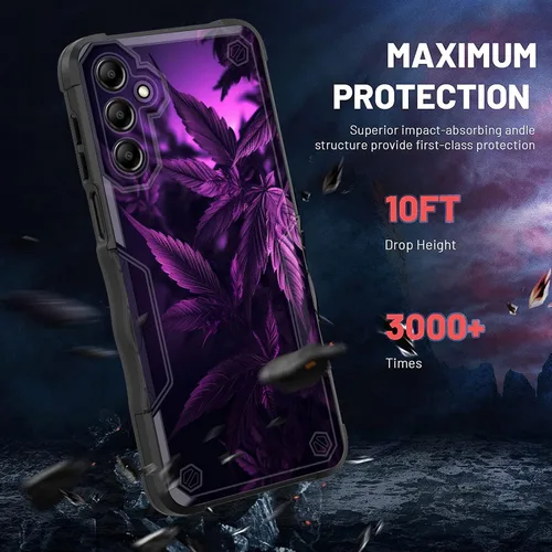 Vista 185 de Funda para Galaxy A14 5G, [Doble Capa][Protección contra Caídas de Grado Militar de 10 Pies] [Antideslizante] Funda Resistente a Prueba de Golpes