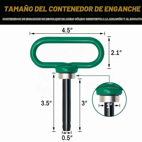 Vista 2 de Pasador de Enganche Magnético, Pasadores de Enganche de Remolque de Cortadora de Césped de 1/2 Pulgada - Pasador de Puerta de Remolque Magnético