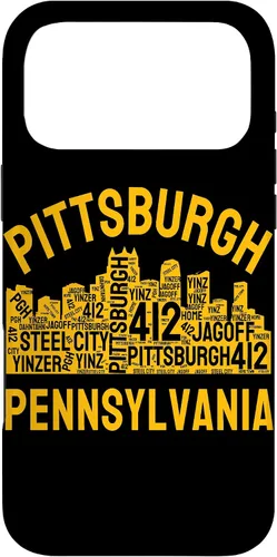 Vista 22 de Carcasa para iPhone 16 Pittsburgh Pennsylvania Steel City Skyline 412 Yinz Home