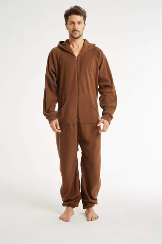 Vista 3 de XMASCOMING Pijama enterizo de una pieza para mujer y hombre con capucha y forro polar