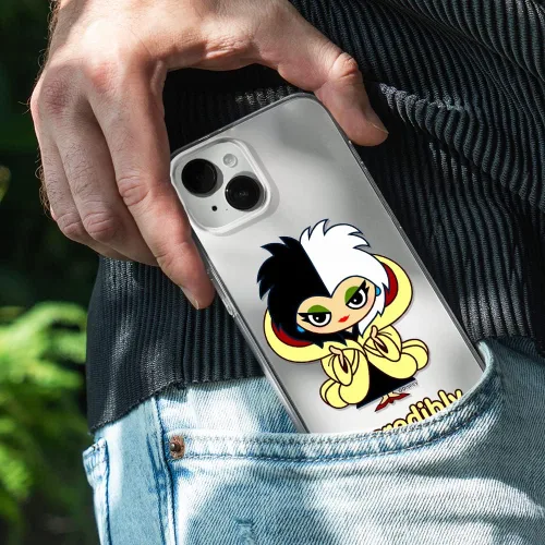 Vista 8 de ERT GROUP Funda para Apple iPhone 14 Plus, diseño original y oficial de Disney, Cruella 006, adaptado de manera óptima a la forma del teléfono
