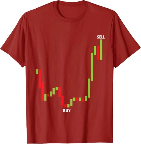 Vista 45 de Funny Day Trading Comprar Baja Venta Alta Stock Trading Camiseta Negro