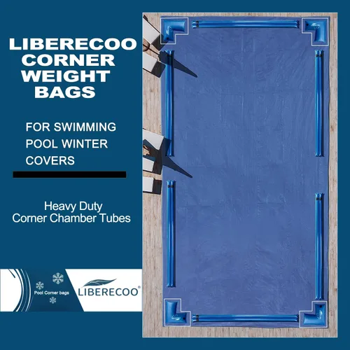 Vista 3 de LIBERECOO Bolsas de agua para cubierta de piscina enterrada, extra duraderas de 0.016 in de PVC calibre 27, bolsas de agua de invierno de 2 pies