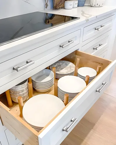 Vista 5 de Paquete de 10 manijas de gabinete de cocina de níquel cepillado de 3 pulgadas, tiradores de cajón plateados para armario, aparador, accesorios