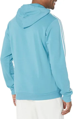 Vista 2 de adidas Sudadera con capucha Essentials Fleece con 3 rayas para hombre