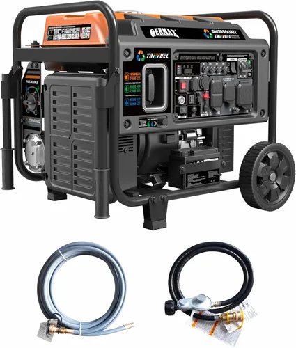 Vista 10 de GENMAX Generador inversor silencioso de 6250 W de tres combustibles (modelo 2026) cuenta con arranque y parada automática de 2 cables, control