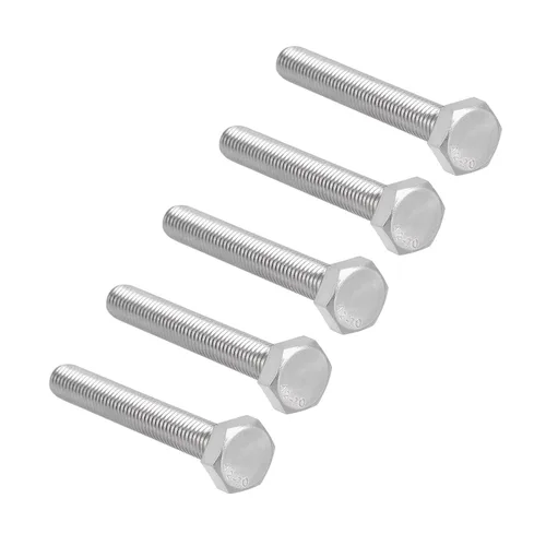 Vista 24 de 10 tornillos hexagonales M6 M6-0.039 x 1.575 in UNC Tornillos de cabeza hexagonal A2-70 (304) de acero inoxidable totalmente roscados, totalmente
