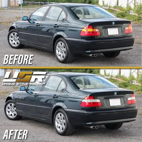 Vista 2 de DEPO 02-05 E46 4D - Juego de lámparas traseras transparentes estilo europeo (izquierda + derecha, interior + exterior) compatible con BMW E46
