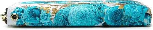 Vista 118 de Cartera de mano para mujer, estilo bohemio, con RFID, elegante, espaciosa con correa para viajes, capacidad para tarjetas, teléfono, dinero