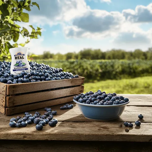 Vista 3 de Reàl - Jarabe de arándanos Exotics con infusión de 16.9 onzas líquidas, paquete de 3 Fresh Blueberry Burst, Ideal for Cocktails, Mocktails