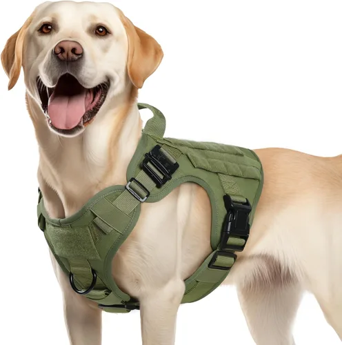 Vista 31 de rabbitgoo - Arnés táctico para perros pequeños, arnés resistente para mascotas con asa, chaleco de servicio sin tirones para razas pequeñas, chaleco