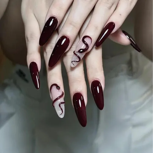Vista 5 de COSMOO 15ml Esmalte de uñas de secado rápido color rojo oscuro, laca para uñas resistente a las astillas color marrón rojo para arte en uñas