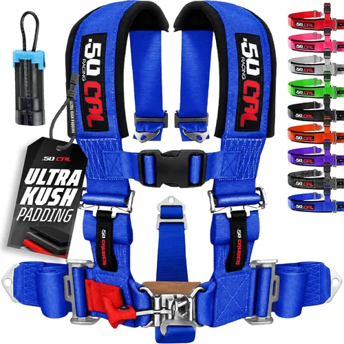 Vista 14 de 5 Point Harness for Bucket Seat & Bypass Plug for Bucket Seat, 9 Color Options, Compatiable with Canam, Racing Harness, UTV Negro
