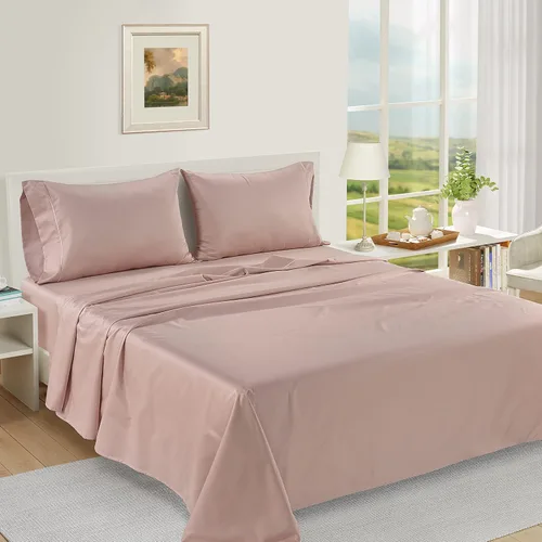 Vista 53 de LANE LINEN - Sábanas individual 100% algodón egipcio suave, cómodo y grueso de calidad de hotel, costuras reforzadas totalmente elásticas, sin