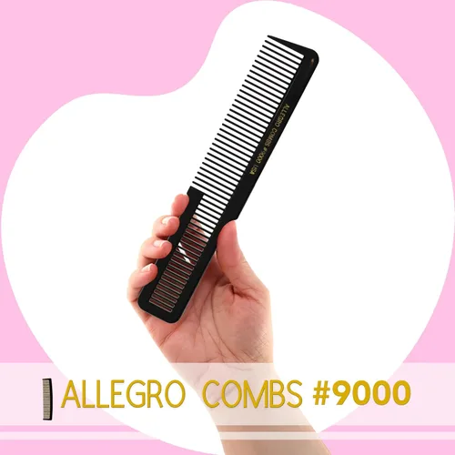 Vista 6 de Allegro Combs 9000 Clipper corte mezcla desvanecimiento Peines 6 Pk. (negro)