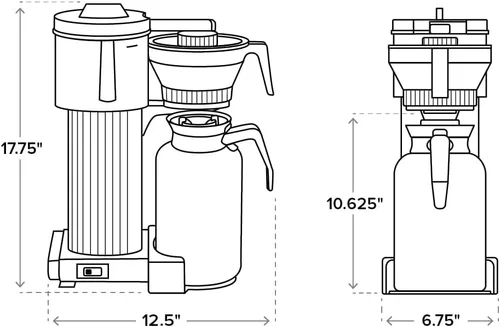 Vista 5 de Technivorm Moccamaster 39340 CDT Grand Cafetera, 60 onzas, color plateado