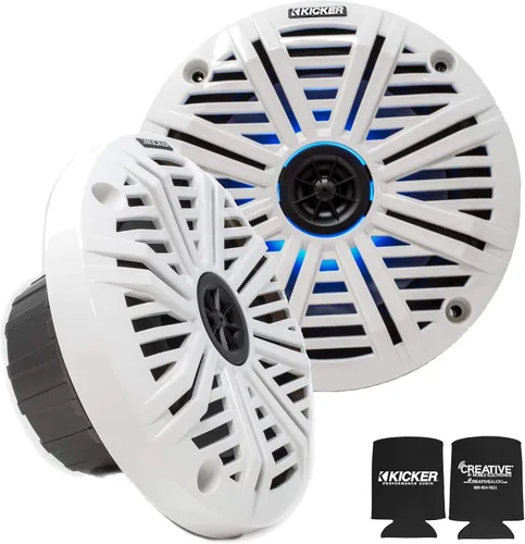 Vista 10 de KICKER Altavoces coaxiales marinos de 6.5" de 4 ohmios de reemplazo OEM en negro