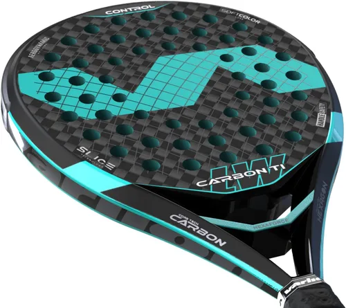 Vista 6 de Varlion LW Carbon Ti - Raqueta de pádel - Forma redonda para un máximo control - EVA Softcore, marco de carbono y fibra de vidrio, perforación