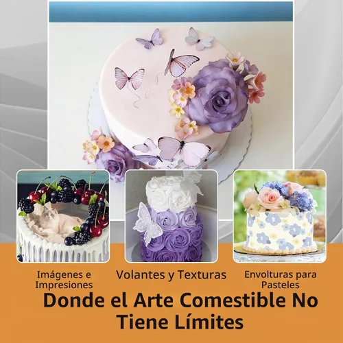 Vista 4 de 25 piezas de papel de oblea comestible de tamaño A4 de 8.5 x 11 pulgadas