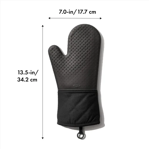 Vista 2 de OXO Good Grips - Manopla de horno de silicona, color negro