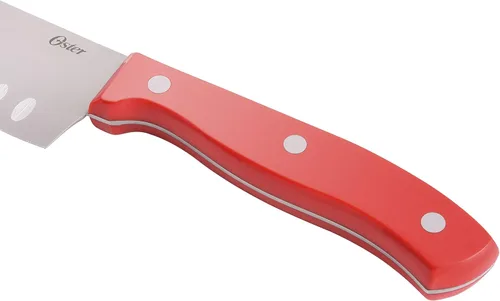 Vista 3 de Oster Scottsdale - Juego de cuchillos de cocina de acero inoxidable (14 piezas), color rojo