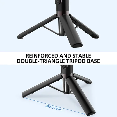 Vista 4 de Selfie Stick - Trípode de aleación de aluminio para selfie stick con soporte de trípode plegable para viajes, rotación de 270 grados, compatible