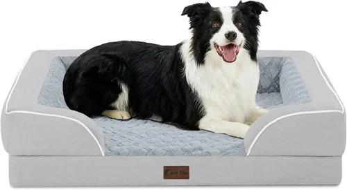 Vista 131 de Camas ortopédicas para perros grandes, cama de espuma viscoelástica impermeable para mascotas grandes con lados 89x56 cm, sofá para perros grandes