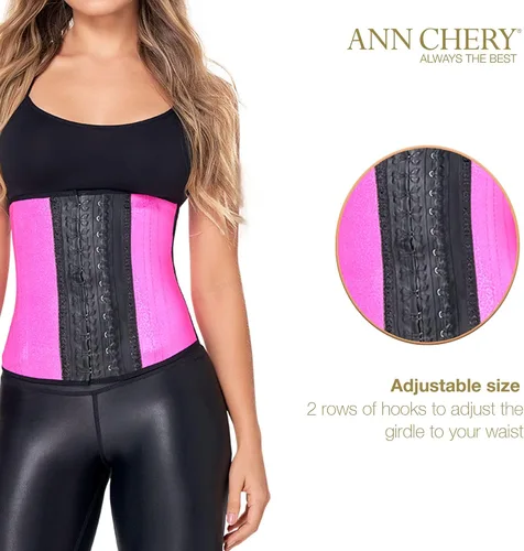 Vista 2 de Ann Chery Corsé entrenador de cintura para mujer - Cinchador de cintura colombiano - Moldeador de cuerpo de látex de 2 ganchos