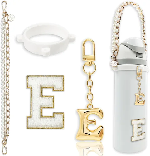 Vista 81 de Letter Handle Strap Accessories with Cute Initial Charm Compatible with Owala Water Bottle 24oz 32oz 40oz Owala Kids