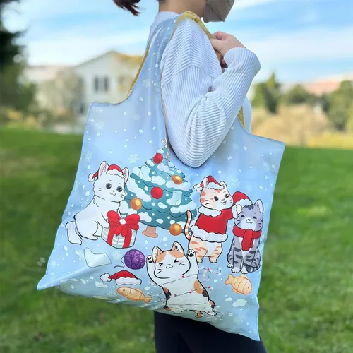 Vista 2 de Wrapables Bolsa de compras reutilizable de la colección AllyBag de Navidad