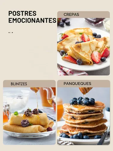 Vista 5 de Máquina para hacer crepas Reemix, plancha compacta para panqueques