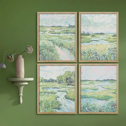 Vista 106 de SIGNWIN Póster enmarcado abstracto, paisaje, naturaleza, desierto, fotografía, realismo, decorativo, rústico, acogedor, zen para sala de estar